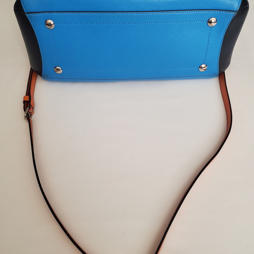 Coach Colorblock Leather Satchel/Top Handle with Crossbody Strap Bag - Picture 3 of 11
